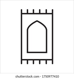 Icono de alfombra de oración.Fondo islámico tradicional