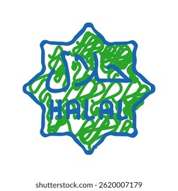 tapete de oração islã muçulmano ícone doodle esboço vetor. tapete de oração islã muçulmano sinal. símbolo isolado ilustração