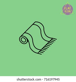 prayer rug line icon