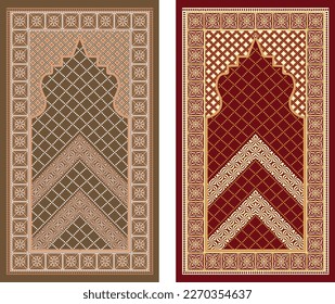  Prayer rug luxury vector design