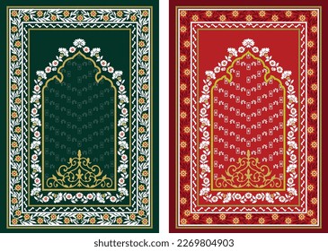 Prayer rug for muslims vector design