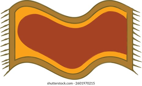 Prayer rug simple cartoon vector illustration religion concept sajadah permadani
