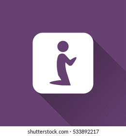 prayer sign. icon design