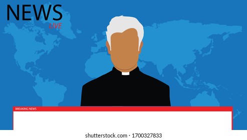 Prayer speaking about christian and religion news concept. Christian worldview. Vector