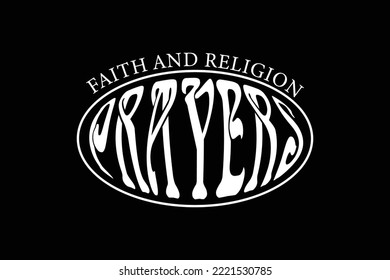 prayer Streetwear aesthetic vector design