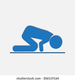 Prayer symbol, icon vector illustration