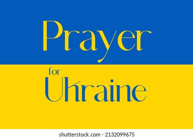 Gebet für die Ukraine. Ukraine-Krieg-Vektorgrafik