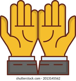 prayer vector flat color icon