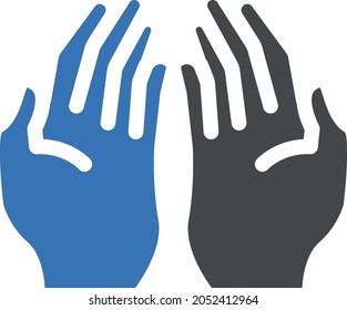 prayer vector glyph colour icon