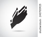 Prayer vector icon. 