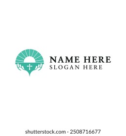 Prayer Vector Logo Design Concept