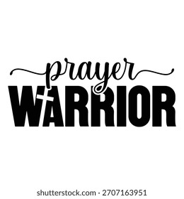 Archivo de Vector de diseño cristiano de Prayer Warrior