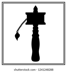 Prayer Wheel Tibetan Silhouette