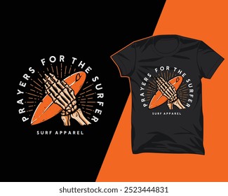 Prayers Surfer t shirt design