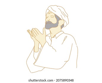 praying for blessings from god Human hands open palm up worship muslim people 