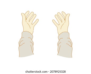 praying for blessings from god Human hands open palm up worship muslim people 
