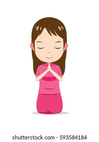 Praying girl
