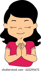 praying girl