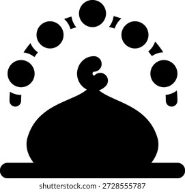 Diseño de icono de estilo de glifo de oración