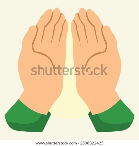 Praying hand icons minimalist vector