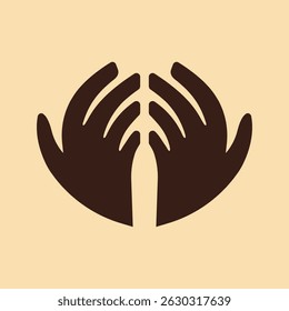 Rezando ilustrações da mão e design do logotipo