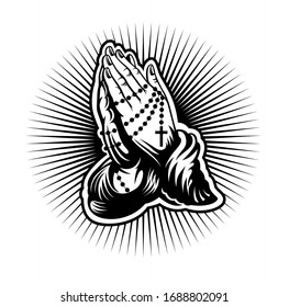 hand wave clipart black and white cross