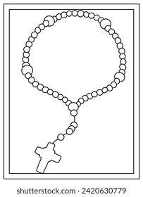 Praying hands coloring page vector design templates 