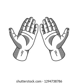 Praying Hands drawing vector illustration Vector