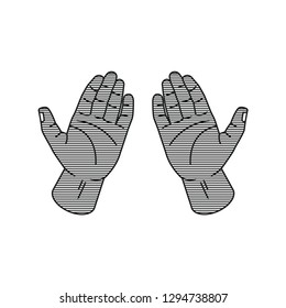 Praying Hands drawing vector illustration Vector