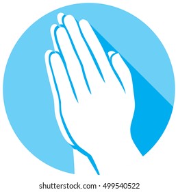 praying hands flat icon
