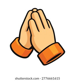 Praying Hands Gesture Vector Icon