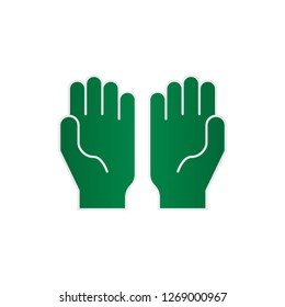 praying hands icon design with creative modern concept and simple logo trendy shape style design vector eps 10

