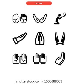 praying hands icon isolated sign symbol vector illustration - Collection of high quality black style vector icons
