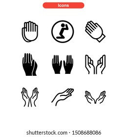 praying hands icon isolated sign symbol vector illustration - Collection of high quality black style vector icons
