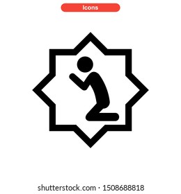 praying hands icon isolated sign symbol vector illustration - high quality black style vector icons

