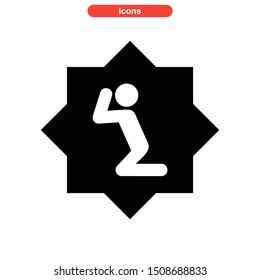 praying hands icon isolated sign symbol vector illustration - high quality black style vector icons
