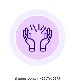 Icono de manos de oración, manos, oración, ícono, ícono de línea de oración, ícono de Vector editable, píxel perfecto, archivo ai del ilustrador
