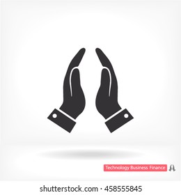 Praying hands icon, vector . 10 EPS