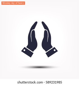 Praying Hands Icon, Vector . 10 EPS