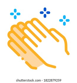 Beten der Hände Symbol Vektor. Gebet-Handzeichen. Illustration von Farbzeichen
