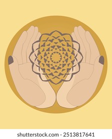 praying hands image. vector illustration.