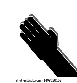 praying hands isolated on white background. vector illustration