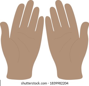 Praying Hands isolated on white background. Vector graphics.	
