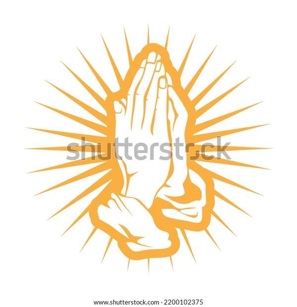 Praying Hands Muslim Catholic Holy Christian Stock Vector (Royalty Free ...