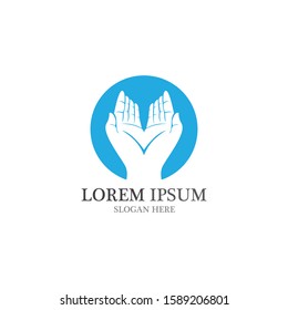 Praying Hands Symbol Logo Vector Stock Vector (Royalty Free) 1589206801 ...