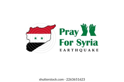 praying hands for Turkey and Syria Vector illustration background