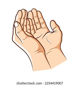 Praying hands vector design illustration, gesture hand vector