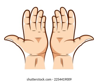Praying hands vector design illustration, gesture hand vector