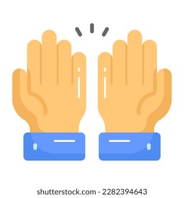 Diseño de vectores de manos rezando en estilo moderno, icono fácil de usar