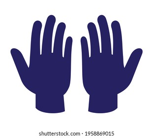 Praying hands vector. isolated on white. Hand pray silhouette. EPS 10.